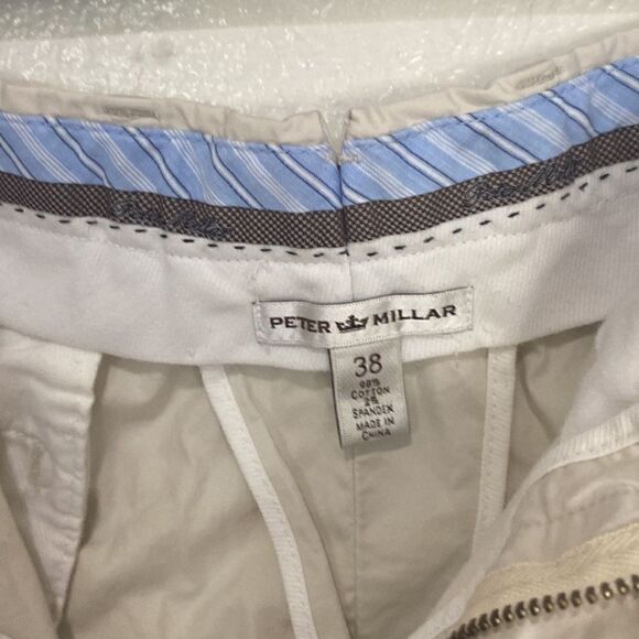 Mens Peter Millar Size 38 Tan Khaki‎ Shorts Inseam 8” - Picture 6 of 6